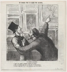 Fantastyczny malarz, z „Szkicu z Salonu”, opublikowano w Le Charivari, 11 maja 1865