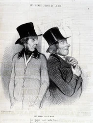 Karykatura o stypendystach - autorstwa Daumiera, w „Charivari” z 16.04.1844