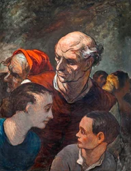 Rodzina na barykadach 1848 - Daumier, Honore