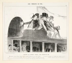 Wejście do wielkiego tunelu kolejowego, z „Les Chemins de Fer”, w Le Charivari, 22 marca 1844