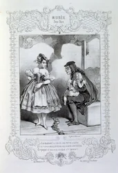 ilustracje o ideach i legendach Philipon pod tytułem Les Cent i Robert Macaire