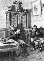 Ilustracja Daniela Hernandeza (1856-1932) do Country Doctor, powieści Honore de Balzaca (1799-1850) z wielotomowego zbioru pt. Human Comedy, wydanego w 1902, Paryż