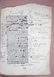 Dowód strony 174 „Modeste Mignon” z adnotacjami i poprawkami autora (pióro i tusz na papierze)