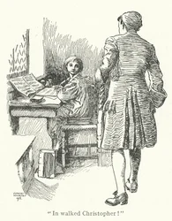 Na spacerze Johann Christoph Bach (litografia)