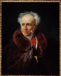 Portret malarza Jean Baptiste Isabey (1767-1855) Obraz Emile dit Horace Vernet (1789-1863) 1828 Nd. 0,81x0,64m²
