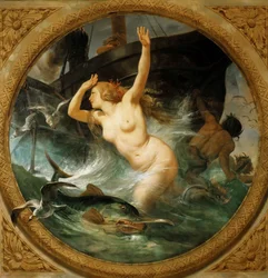 Para wypuszczająca bogów morza Obraz sufitowy, Salle des Pas perdus, 1839-1847.