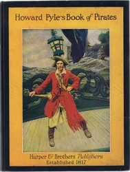 Projekt okładki z Księgi piratów Howarda Pylesa wydanej przez Harper & Bros, 1921