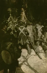 Generał Wayne stara się stłumić bunt pułków Pensylwanii w Morristown, NJ 1781, z „Armii Stanów Zjednoczonych” Francisa V. Greene