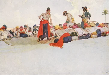 Skarb został podzielony, początek XX wieku (ilustracja książkowa)