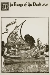 Barka umarłych, ilustracja z „Historii Sir Launcelota i jego towarzyszy”, 1907