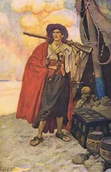 Korsarz był malowniczym facetem, z Księgi piratów Howarda Pylesa wydanej przez Harper & Bros, 1921