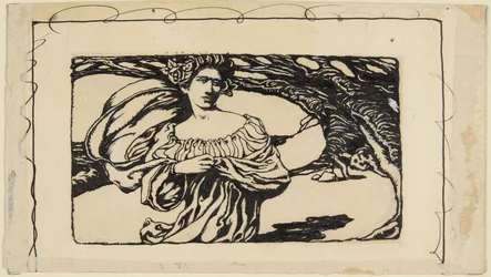 Kobieta i drzewo, ilustracja do Horacego