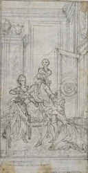Studium do winiety-frontispiece w "L