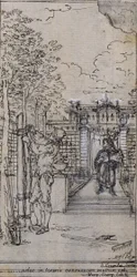 Studium do winiety-frontispiece w "Principes Generaux pour Servir à l