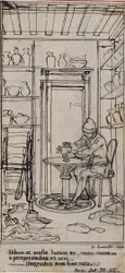 Studium do winiety-frontispiece w "Principes Generaux pour Servir à l