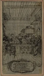 Studium do winiety-frontispiece z "La Partie de Chasse de Henri IV" Colle
