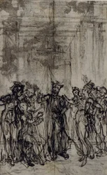 Studium do winiety w "Contes Moraux" Jeana François Marmontela