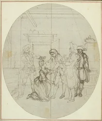Studium do drugiego, nigdy nieopublikowanego wydania "La Partie de Chasse de Henri IV" Colle