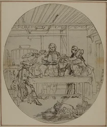 Studium do drugiego, nigdy nieopublikowanego wydania "La Partie de Chasse de Henri IV" Colle