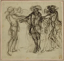Studium do drugiego, nigdy nieopublikowanego wydania "La Partie de Chasse de Henri IV" Colle