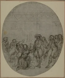 Studium do drugiego, nigdy nieopublikowanego wydania "La Partie de Chasse de Henri IV" Colle