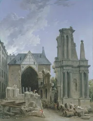 Rozbiórka kościoła Feuillants przy Rue Saint Honore, ok. 1804 (olej na płótnie)
