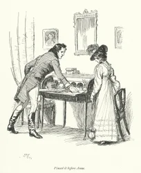 Ilustracja do perswazji autorstwa Jane Austen (lito)