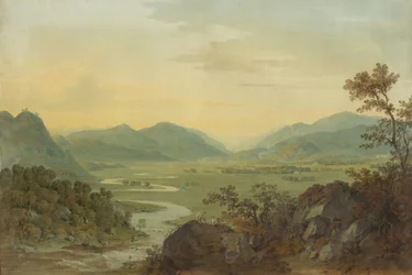 Rzeka Carne z zamku Loudoun, Ayrshire, 1804