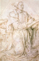 Studium św. Łukasza, Hugo van der Goes (1440-1482), rysunek