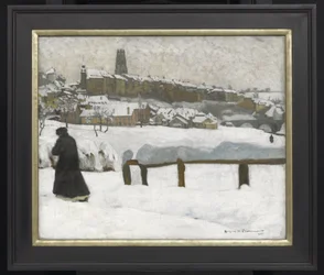 Freiburg w śniegu, ok. 1920 (olej na płótnie)