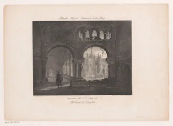 Scenografia do opery Robert le diable Theatre Royal Francais de la Haye (tytuł na obiekcie)