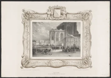 Procesja z ratusza do gmachu Akademii, 1836 Wniebowstąpienie z Ratusza do Akademii (tytuł na obiekcie) Tablice z okazji stulecia Hogeschool Utrechtsche, 1836 (tytuł serii)