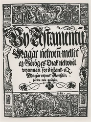 Nowy Testament wydrukowany po węgiersku przez Johna Sylvestre