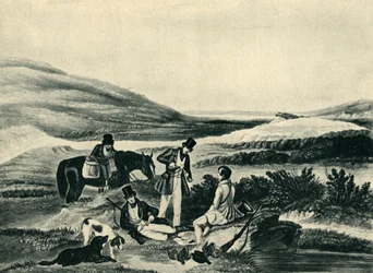„Strzelanie do cietrzew przez południowca”, 1841, 1946.
