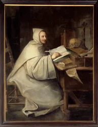 Pełnowymiarowy portret Armanda Jeana Le Bouthillier de Rance, opata La Trappe (1626-1700). Obraz Hyacinthe Rigaud (1659-1743)