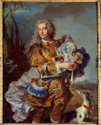 Portret Prezydenta Moździerz Gueidana w Celadonie lub musetterze Obraz Hyacinthe Rigaud (1659-1743) 1735 nd. 1,46x1,33 m Gaspard Aix en Provence, Musee Granet