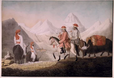 William Moorcroft i Hearsey w drodze nad jezioro Mansarowar (Tybet) 1812