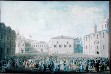 Wielkie przyjęcie Aleksandra I (1777-1825) na Kremlu 15 sierpnia 1816 r.