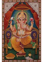Lord Ganesha na tronie