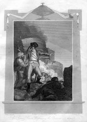 Sir Sydney Smith 1764-1840 broniący wyłomu w Akce, 1816.