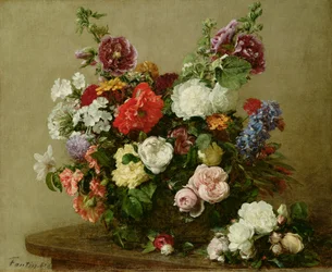 Francuskie róże i piwonie, 1881