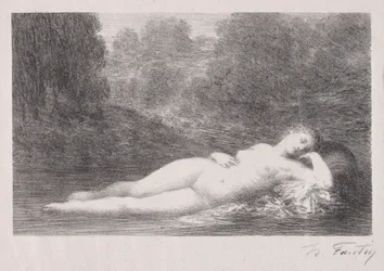 Leżąc w wodzie, 1903.
