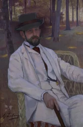 RETRATO DEL MARQUES DE VILLAMARCIEL - HACIA 1892 - O / L - 91X61 CM