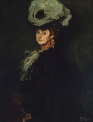 PORTRET ANNIE BOURDIN - 1906 - OLEJ / PŁÓTNO -101X78 CM