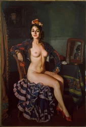 Portret La Oterito w jej garderobie