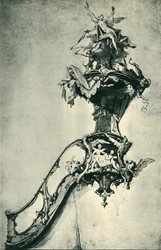 Projekt ambony, poł. XVIII w., 1943 r.