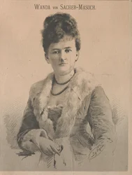 Pisarka Wanda von Sacher-Masoch, z domu Angelika Aurora Rumelin, 1879.