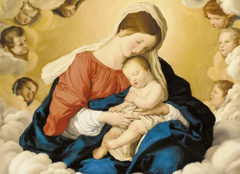 Madonna z Dzieciątkiem w chwale z cherubinami