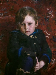 Yuri Repin jako dziecko (szczegół)