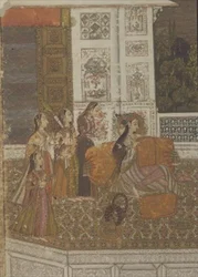 51.226 Portret księżniczki cieszącej się muzyką, Krishnagar, Zachodni Bengal
